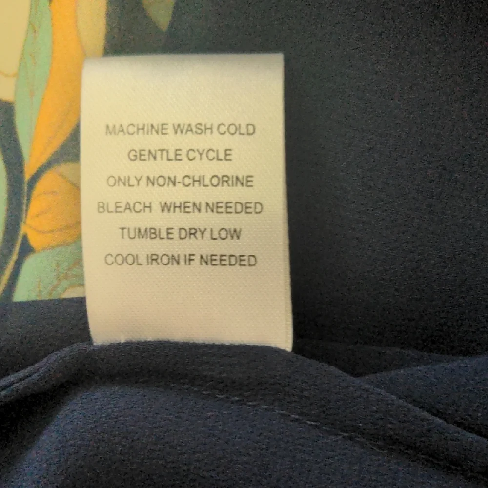 EUC✨ DANIEL RAINN navy women's XL Camila Ruffle Detail 3/4 sleeve Blouse - Picture 14 of 17